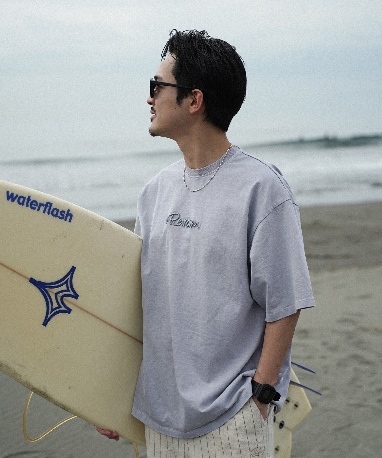 【#Re:room】3D LOGO WASHED VINTAGE BIG T-SHIRTS［REC815］
