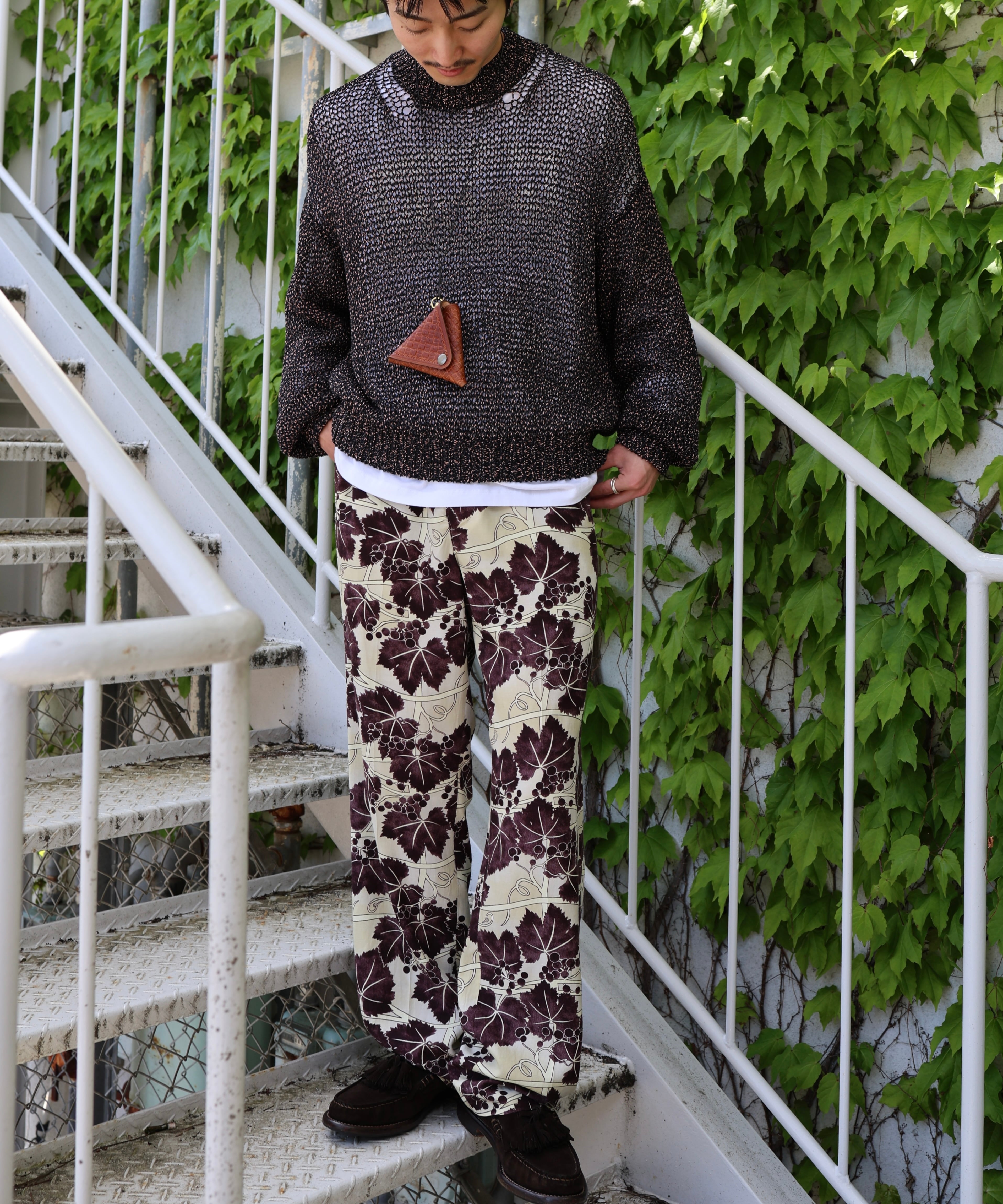 UNUSED / UW1196 PRINT EASY PANTS (BEIGE) | AfterSchool (アフター