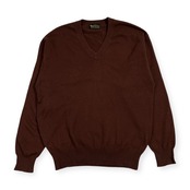 カシミヤ100% CASHMERE カシミヤ Vネック ニット セーター /ブラウン系 メンズ