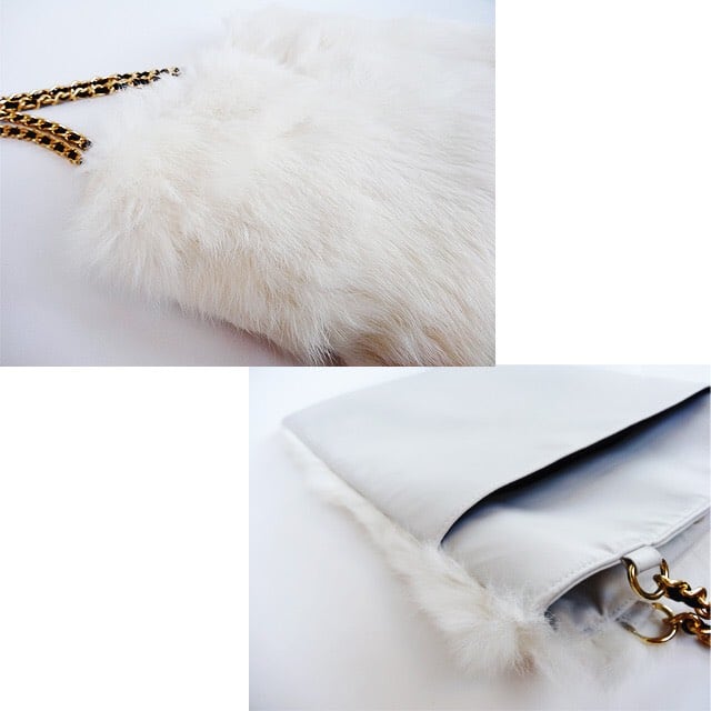 ribbonholiday（リボンホリデー）ホワイトファートートバッグ