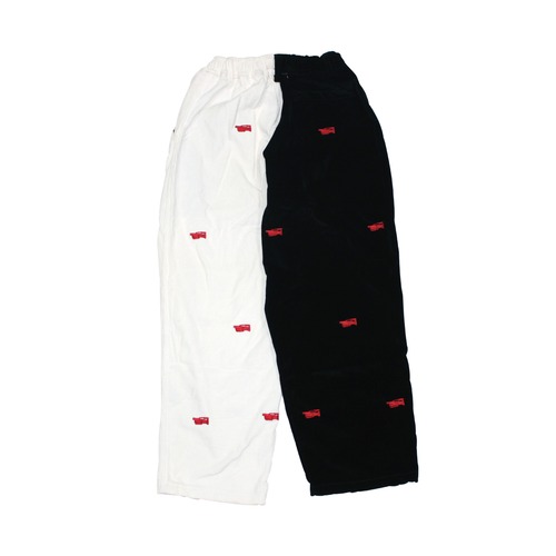 TELEVISISTAR FILMER PANTS VX CAM 24FULL OVERALL CORDUROY  WHITE/BLACK (HALF/HALF)