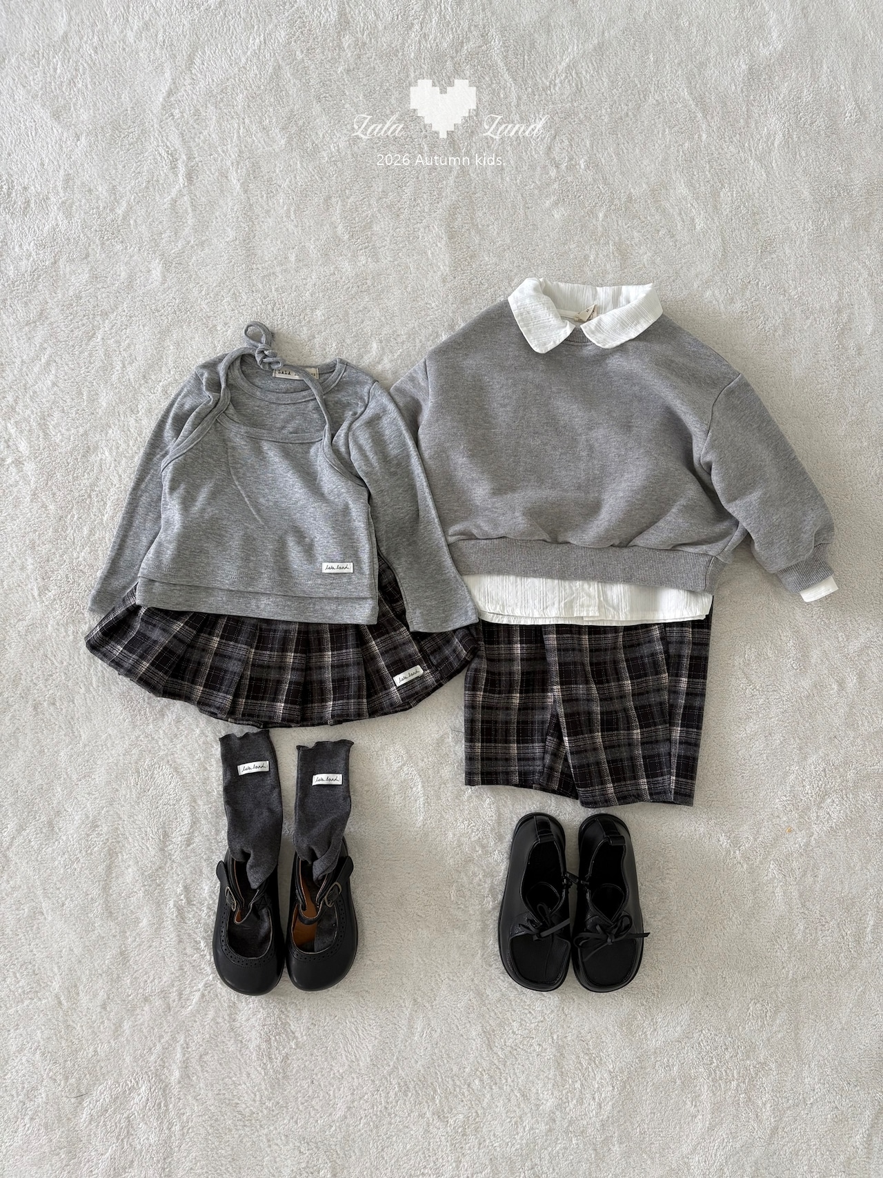 【取寄】LALALAND (Kids)イブチェックスカート|秋服|韓国子供服| 26/SM