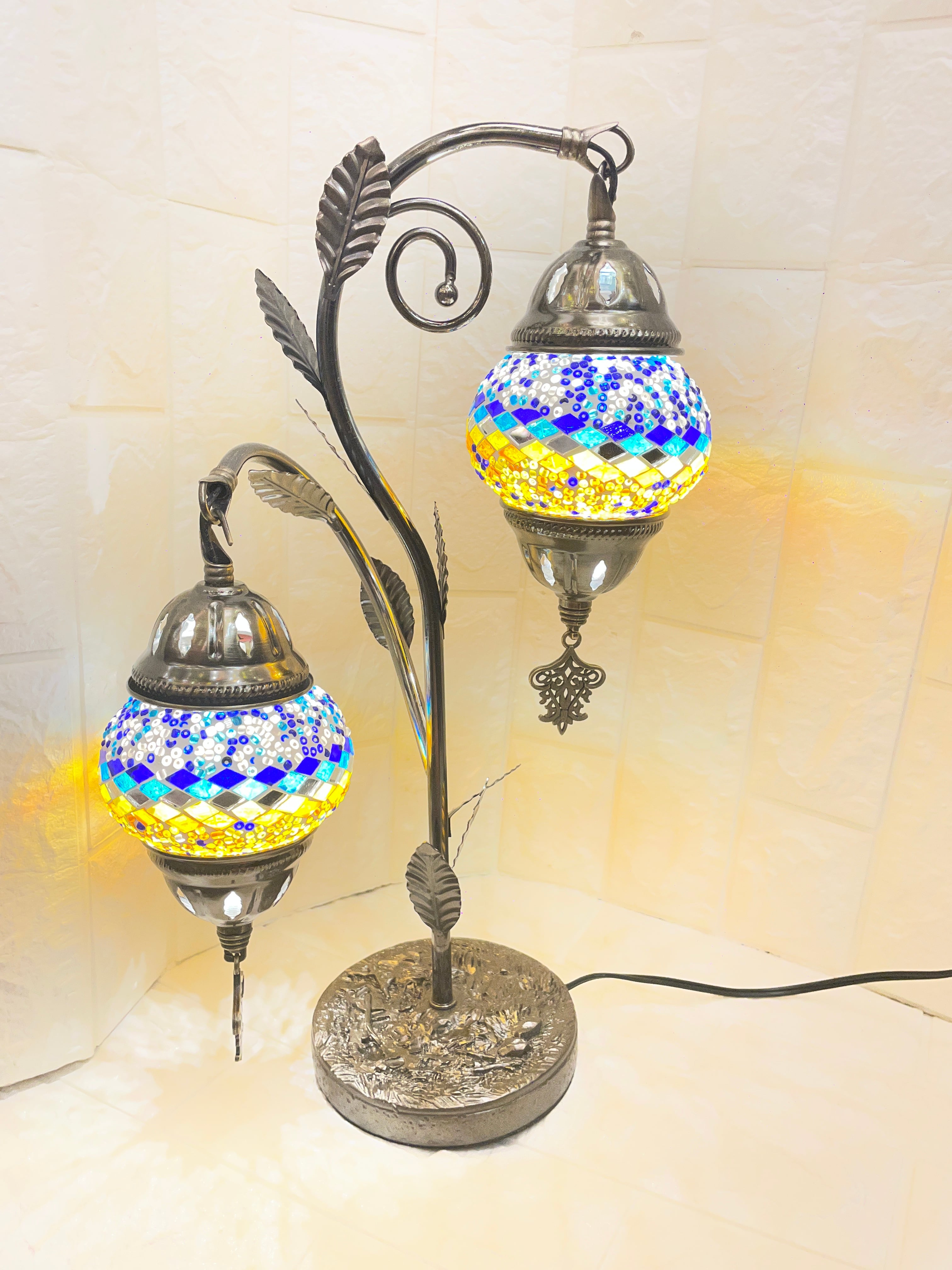 トルコモザイクランプ リーフ Mサイズ | zakurotokyo