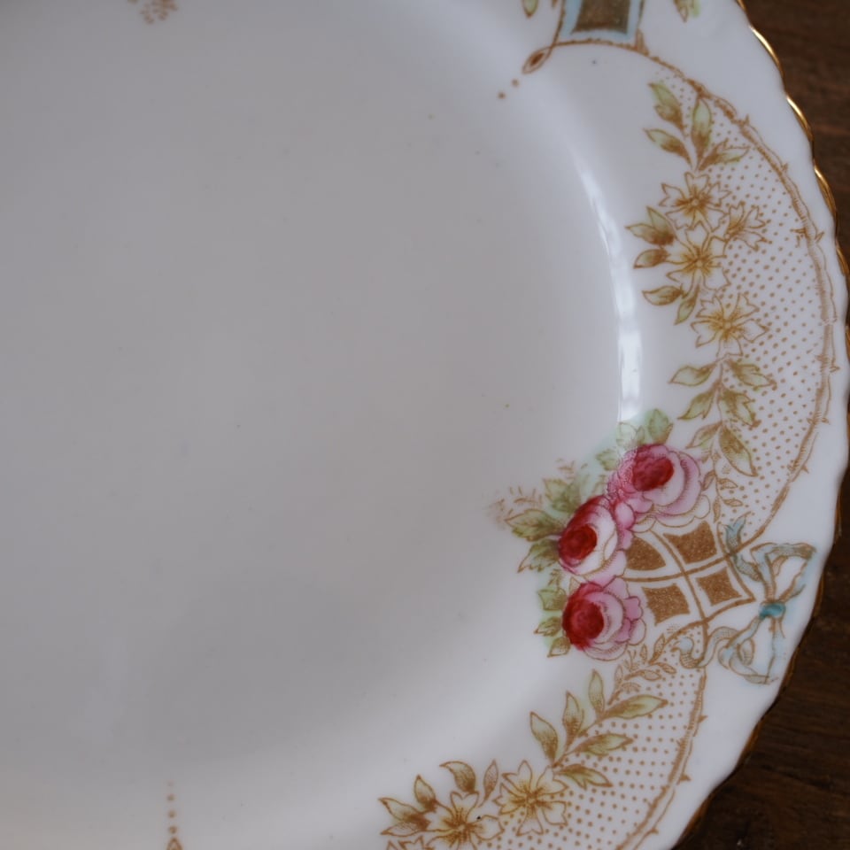 英国サミュエルラドフォードCassina プレート2枚 アンティーク薔薇柄