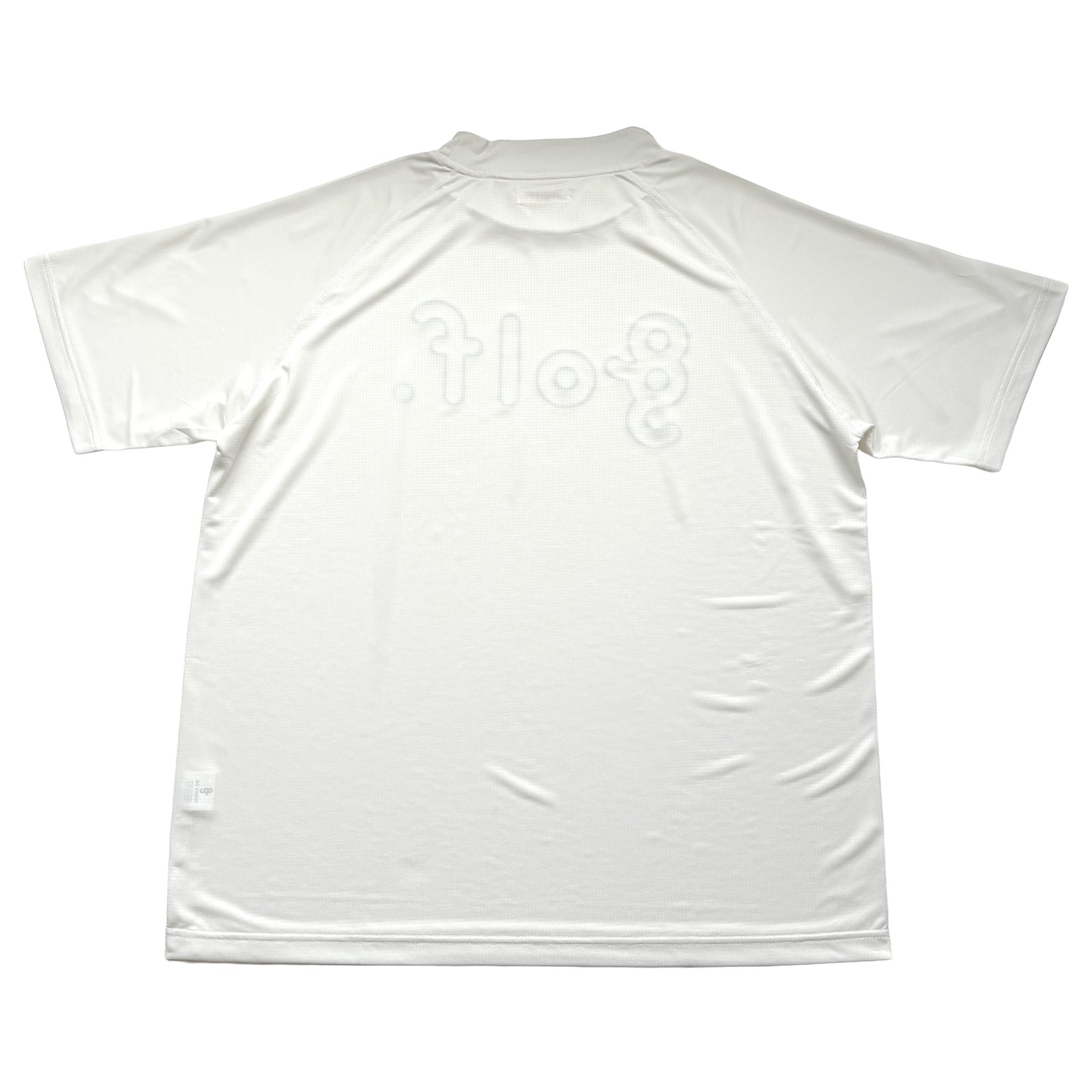 SUPER LIGHT LOGO PRINT MOCK NECK SHIRT -WHITE- | 8G SHOOT WEBSTORE