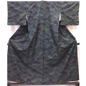 着物・紬・紺系地・No.200701-1647・梱包サイズ80