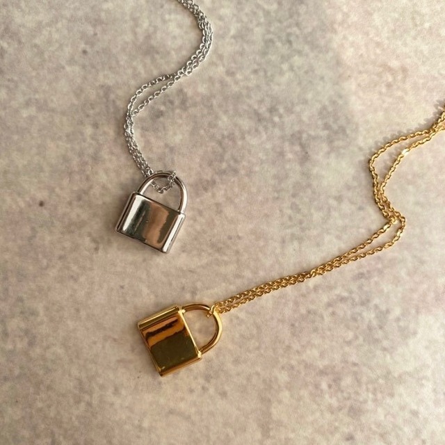 18k simple key necklace【 2color 】