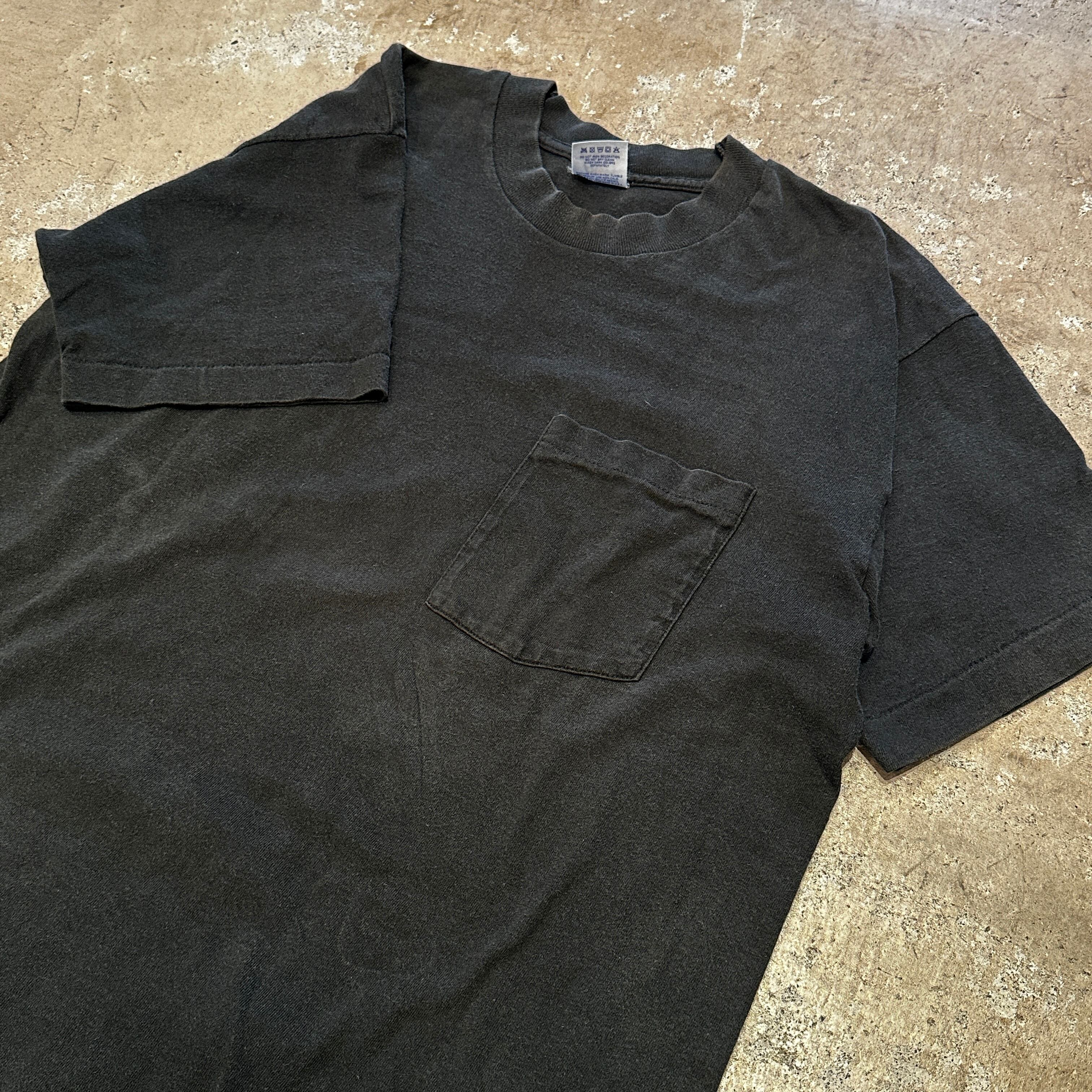 1990'S B.V.D POCKET T-SHIRT BLACK L OLD USA | safarionline