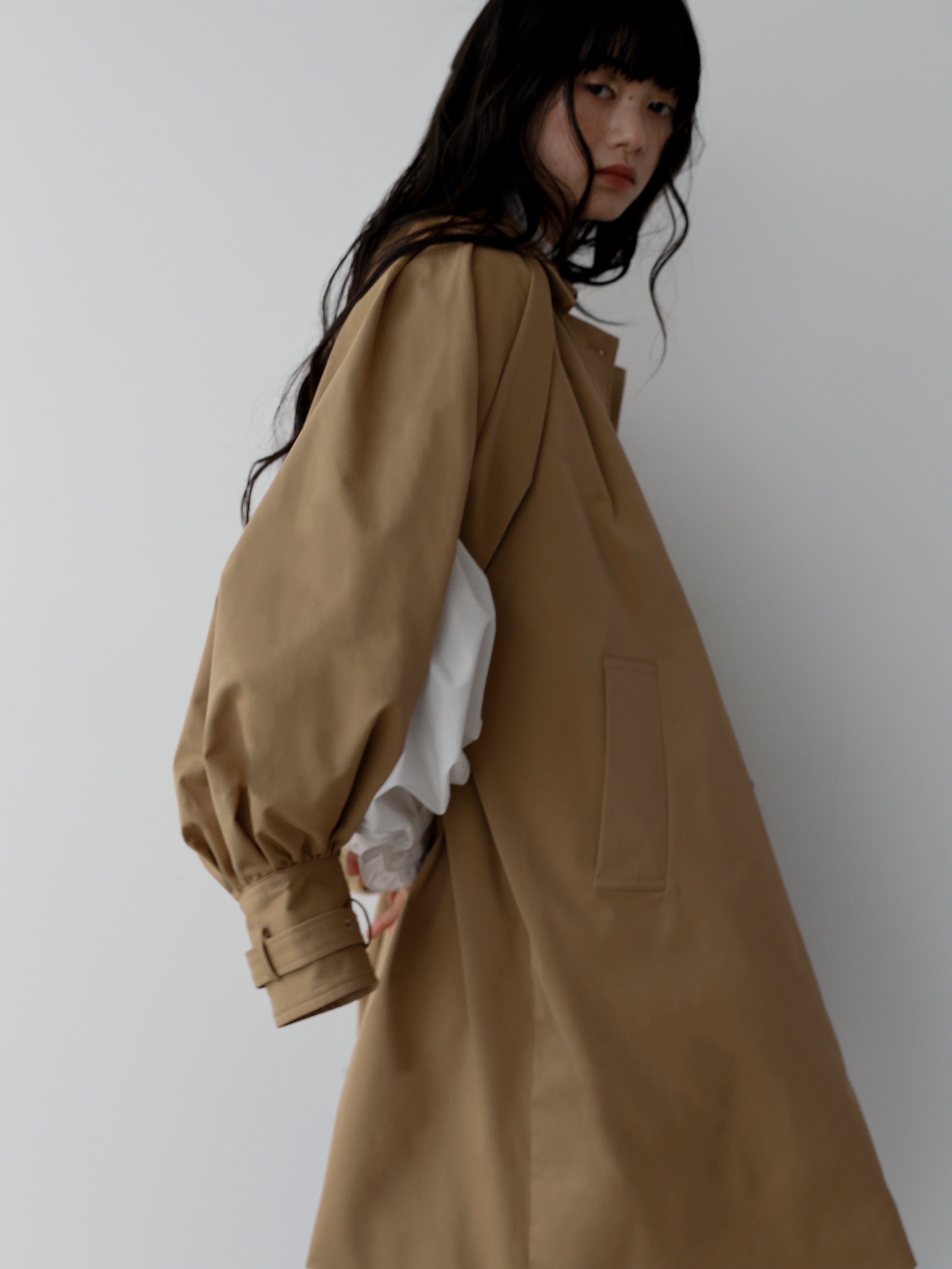 2way balloon sleeve middle trench coat（beige） | Katrin TOKYO