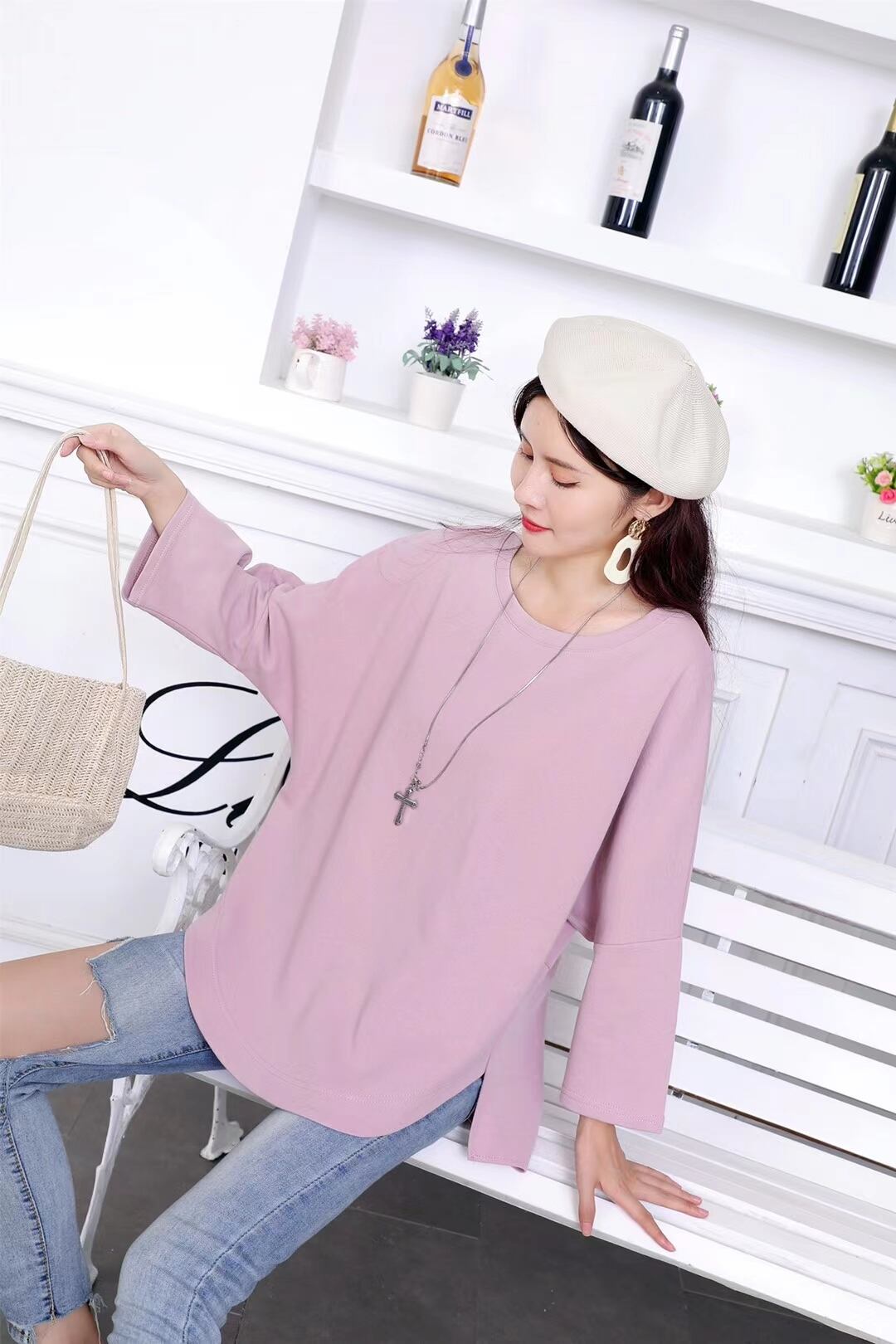 バックスリット クルーネックトップス  AJ−3365-6524