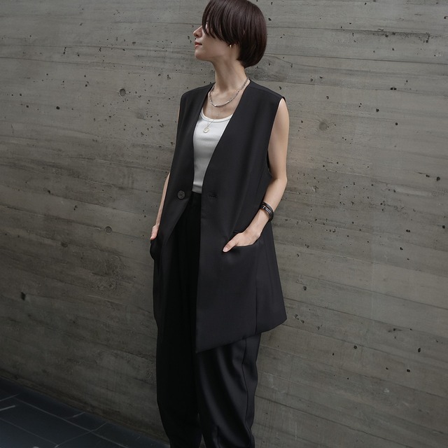 ロングスーツジレ