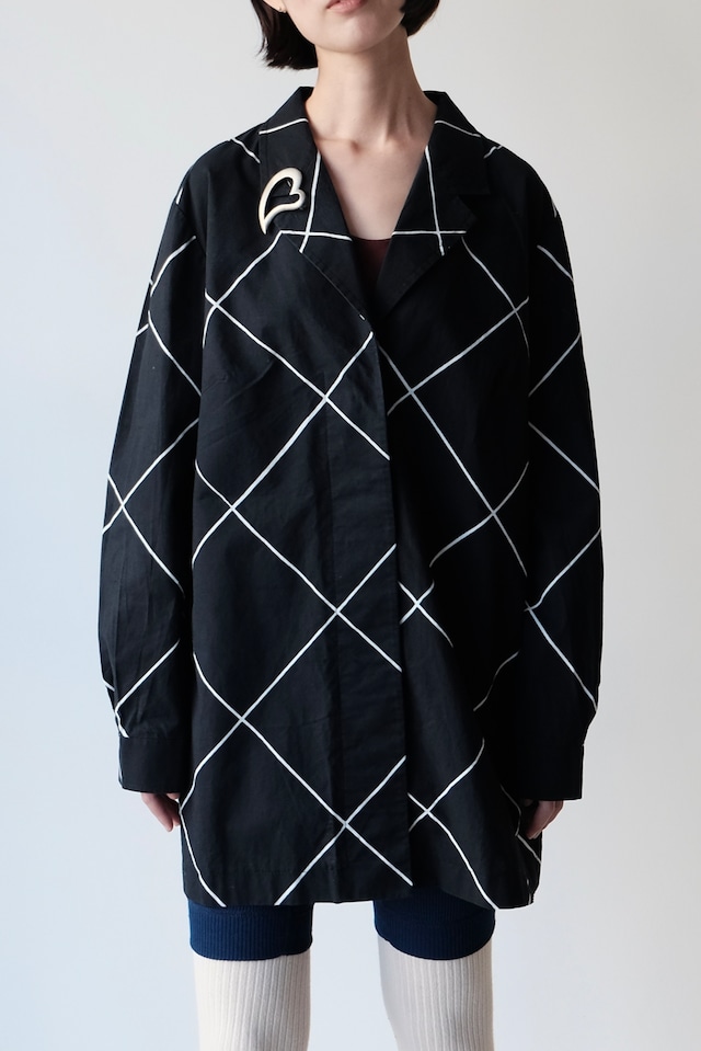 Oversized diamond check shirt jacket Oversized diamond check shirt jacket