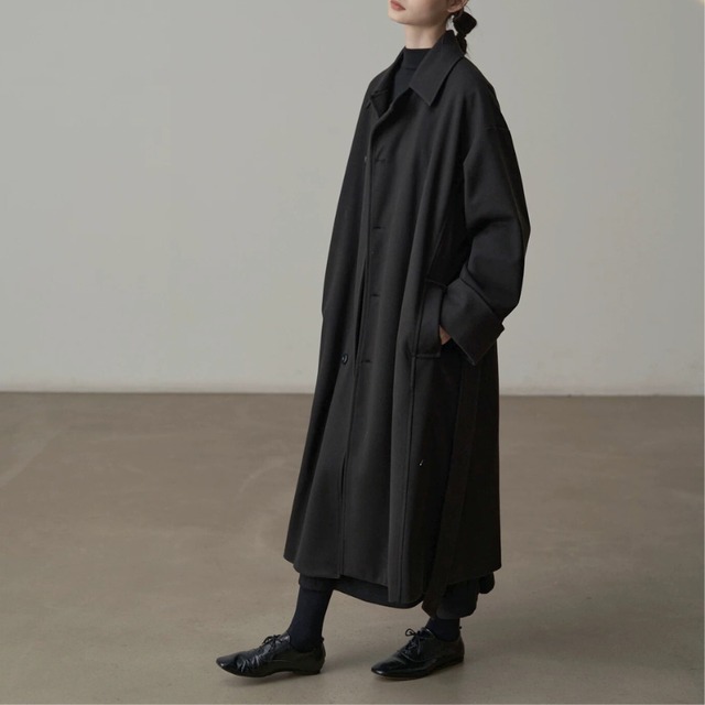 Minimal belt long coat C1425