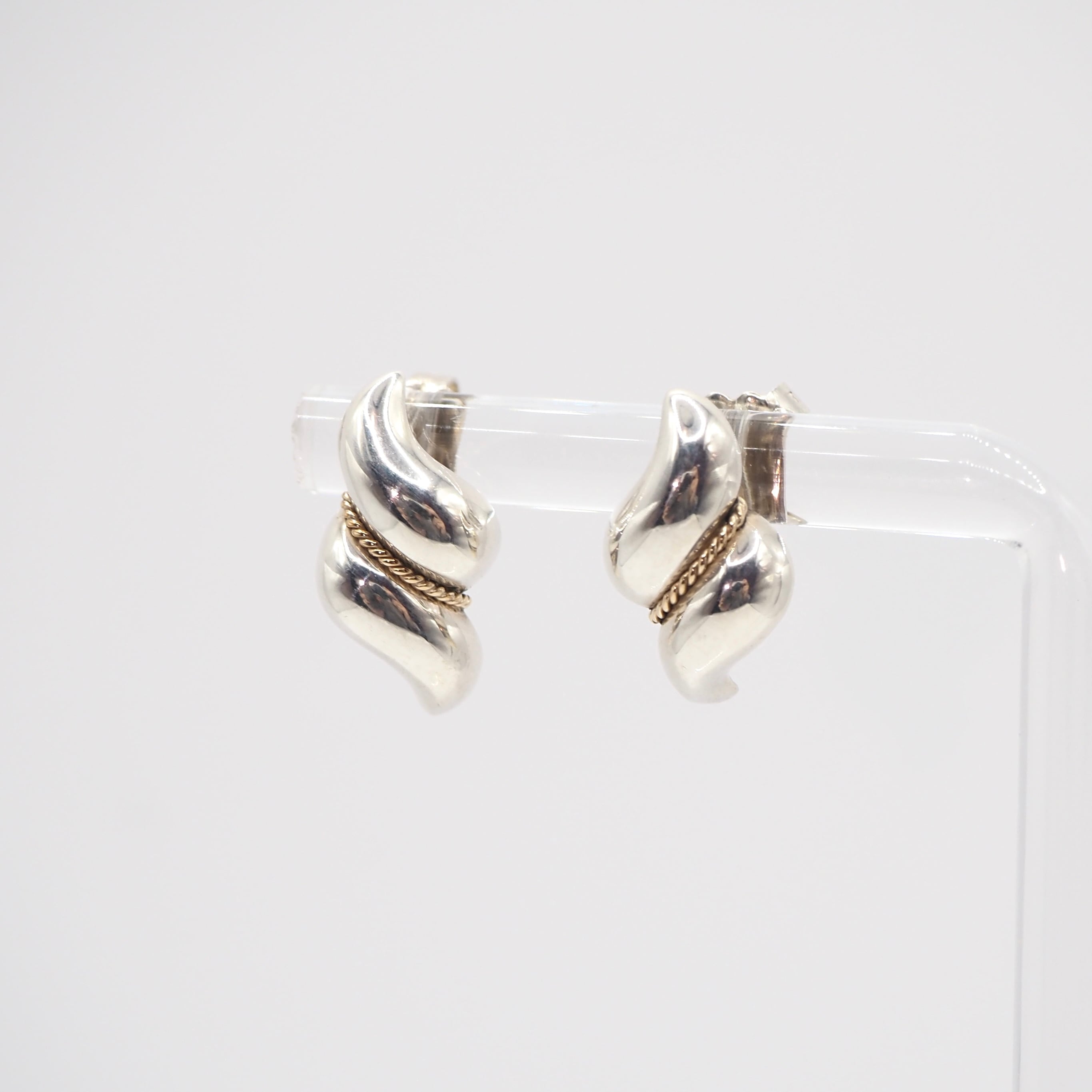 Tiffany&Co. ツイストロープ コンビピアス シルバー925 K18