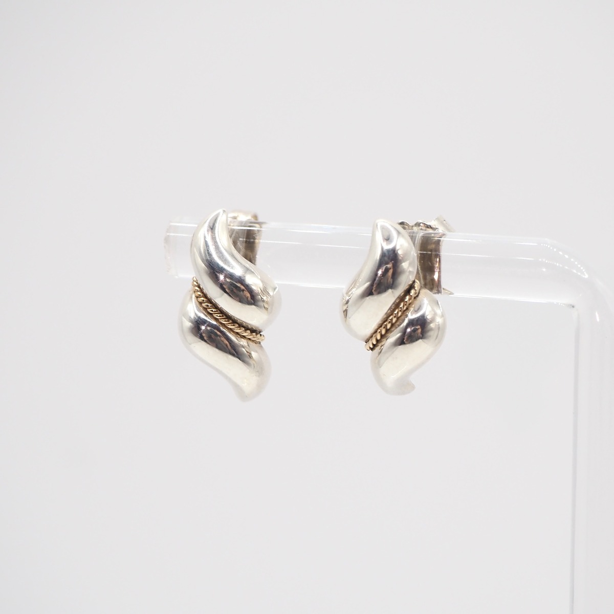Tiffany&Co. ツイストロープ コンビピアス シルバー925 K18 