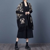 オープンフロント フリンジ カーディガン  00201