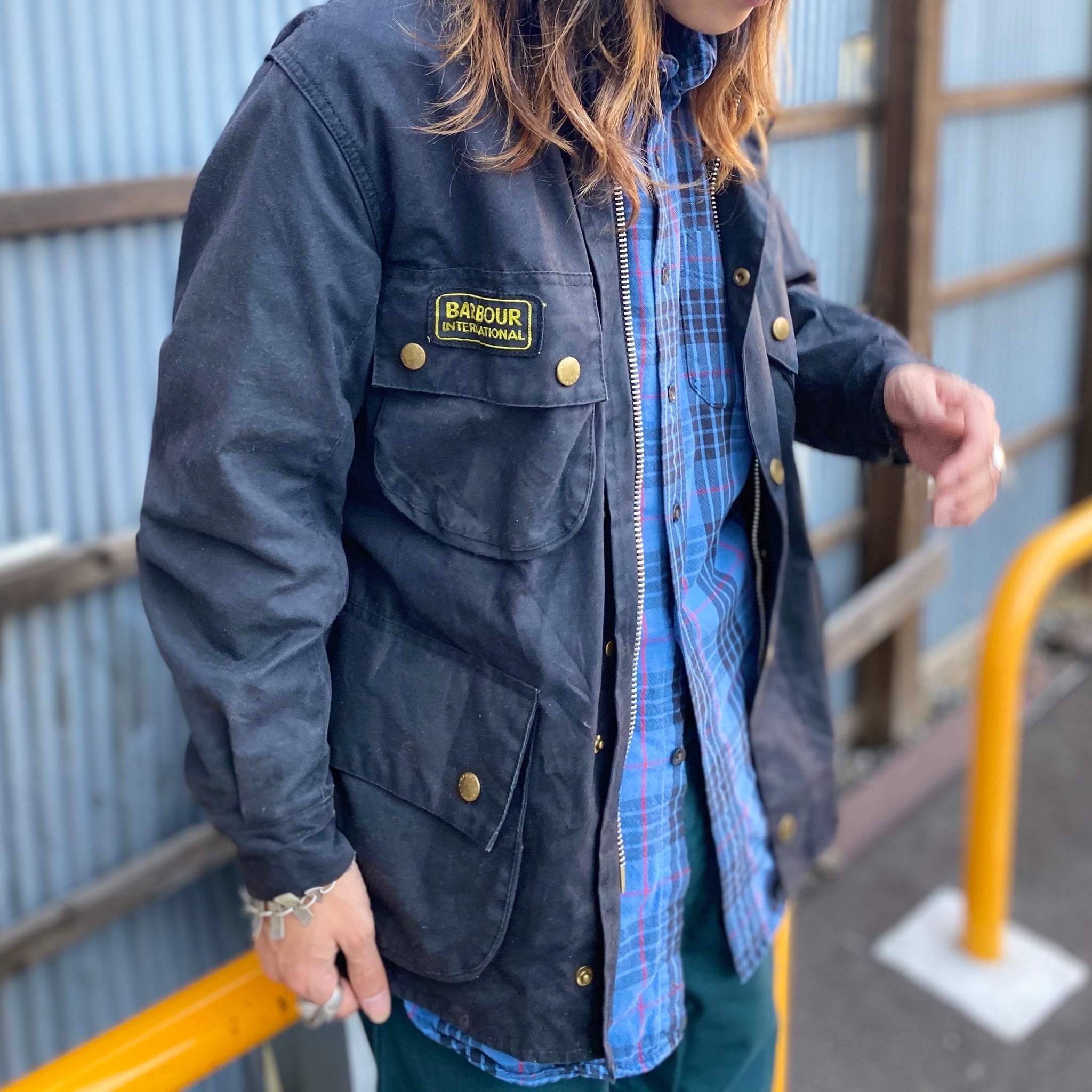 80〜90年代 ビンテージ 旧3ワラント Barbour バブアー INTERNATIONAL