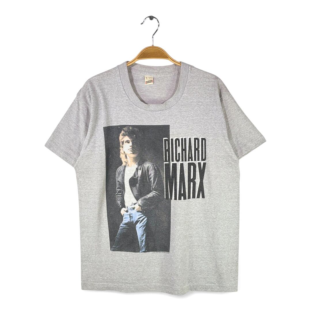 80s リチャードマークス USA製 ヴィンテージTシャツ グレー RICHARD MARX HOLD ON TO THE NIGHTS ロックTシャツ サイズL 古着 @AAE1043