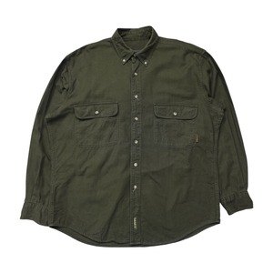 TIMBERLAND WEATHERGEAR COTTON CANVAS BUTTON SHIRT SIZE L (USED)
