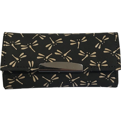 印伝キーケース 印傳屋上原勇七 INDEN-YA No.4702キーケース 008とんぼ 黒地白漆