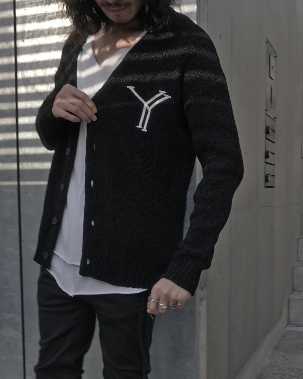 askyy Y LOGO CARDIGAN