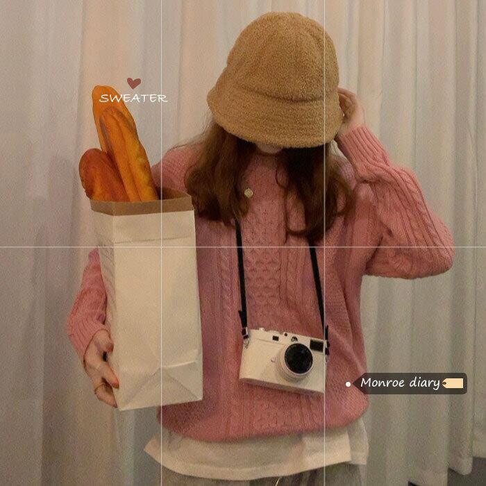 セーター レディーススプリングスタンダードルーズニットトップス コート レトロ 春物 モンロー30634871790