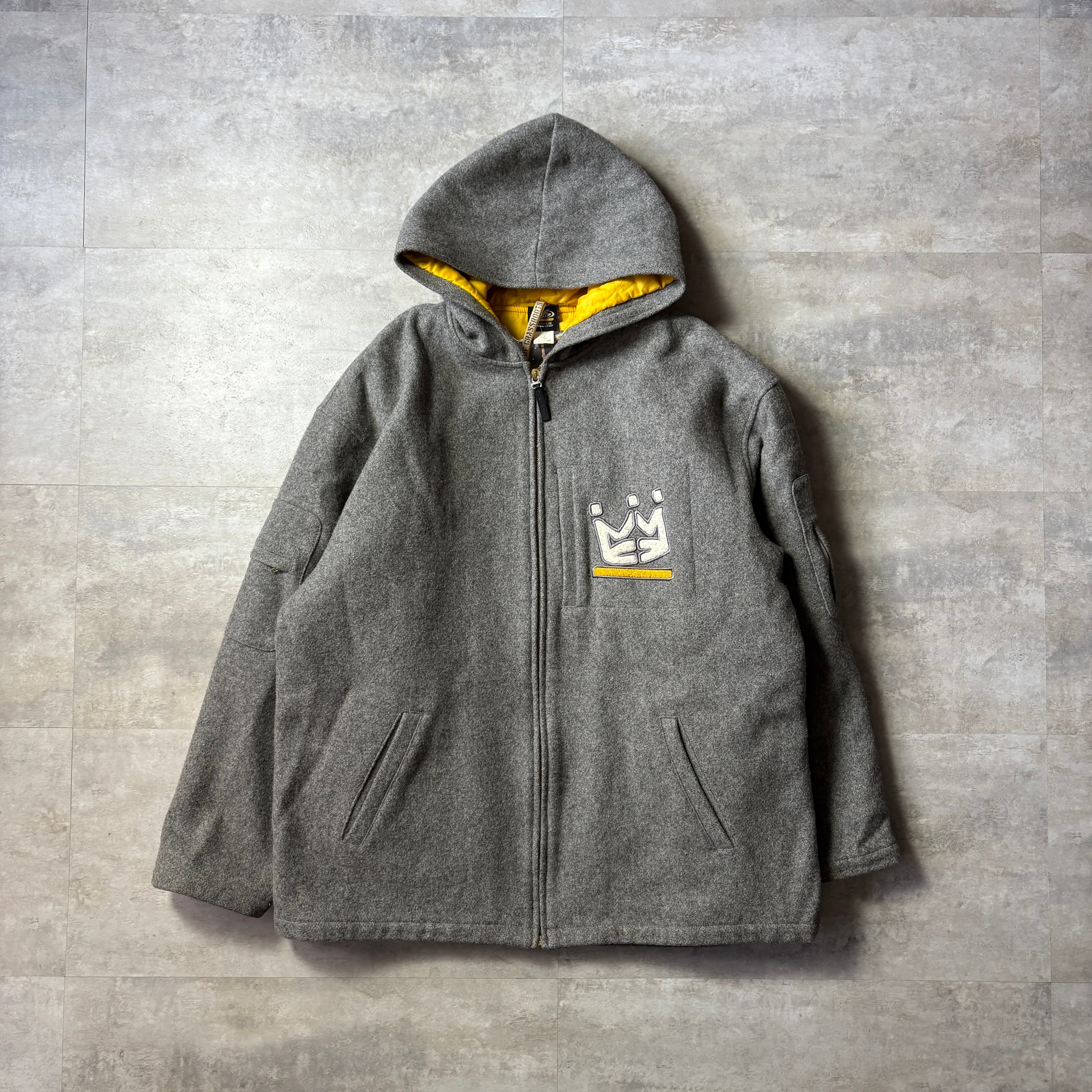 pnbnation パーカー bboy b系 PNB Nation クラウンロゴ刺繍 ウールジップパーカー hiphop XXL | ANYTHBLE