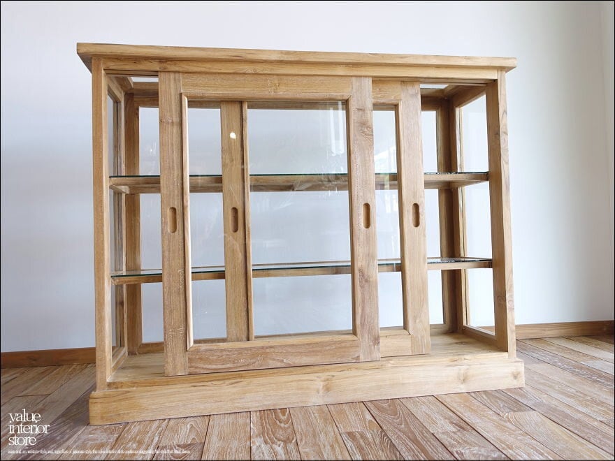 年末SALE ビンテージ ガラス収納キャビネット ショーケース 食器棚　剥離 年末SALE ビンテージ ガラス収納キャビネット ショーケース 食器棚