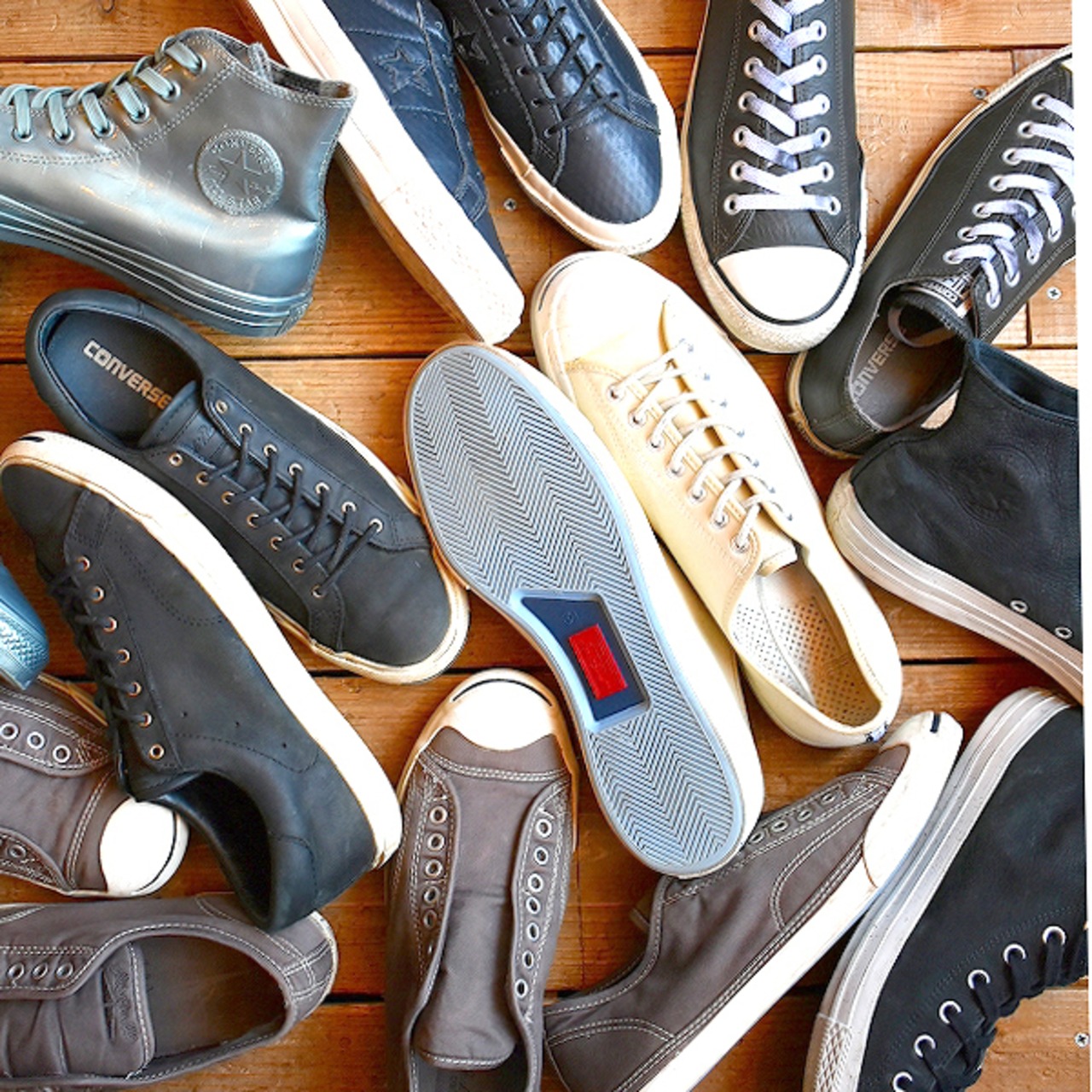 1点物◇コンバースConverseジャックパーセル中古レザースニーカー古着 