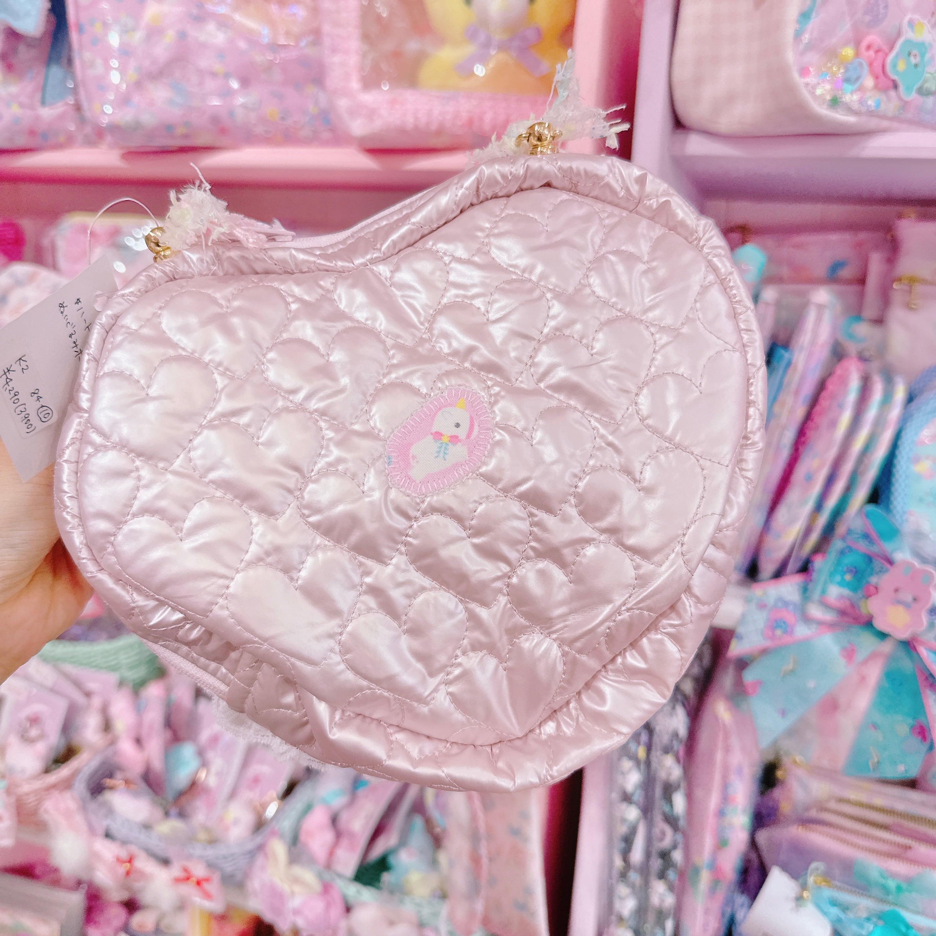 【K2】84-10ハート型バッグ風ぬいぐるみポーチ