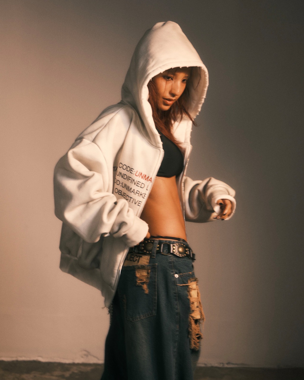 Dust fade hoodie / wht