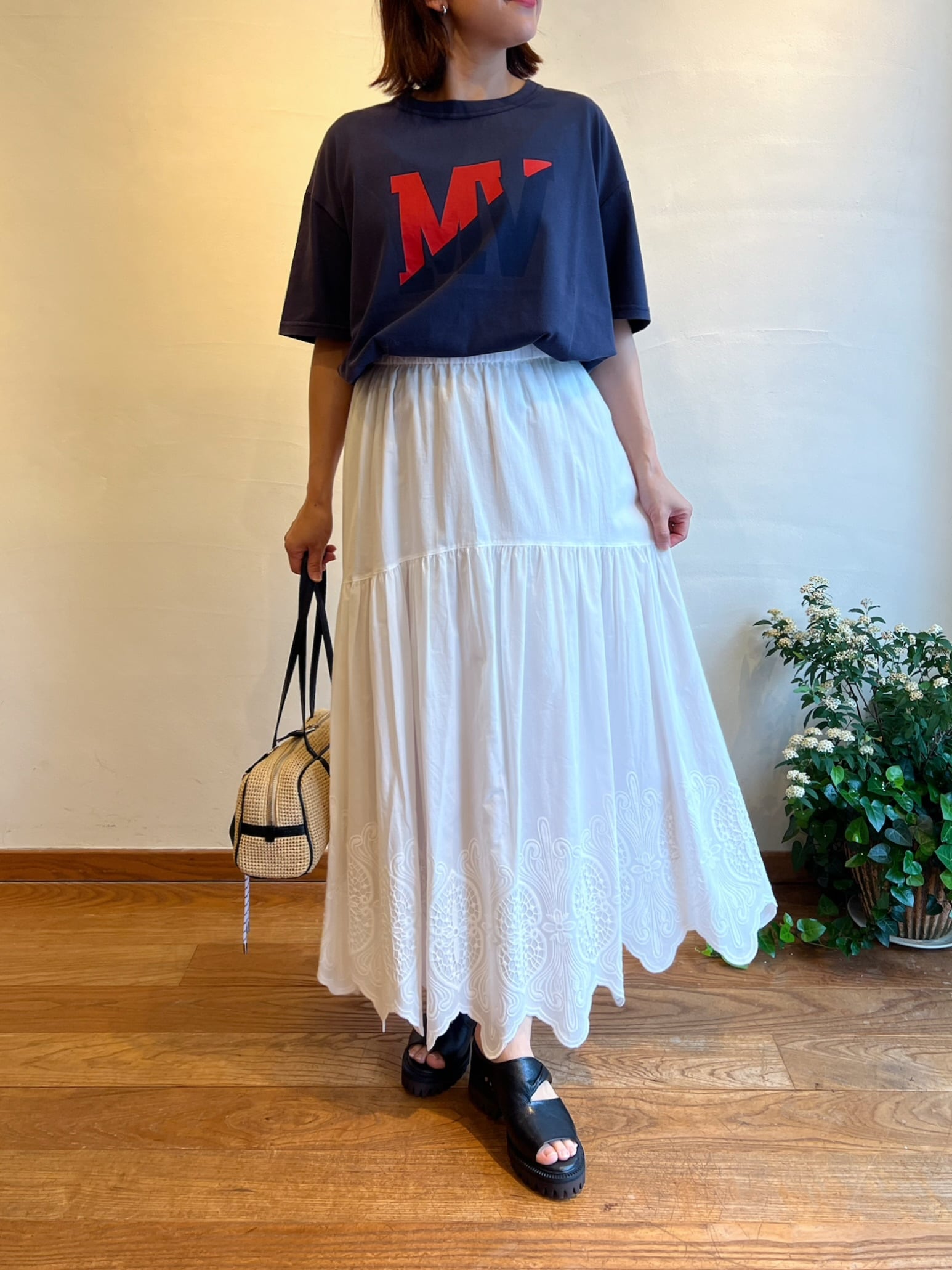 MARGAUX VINTAGE / コットンレーススカート | anouk