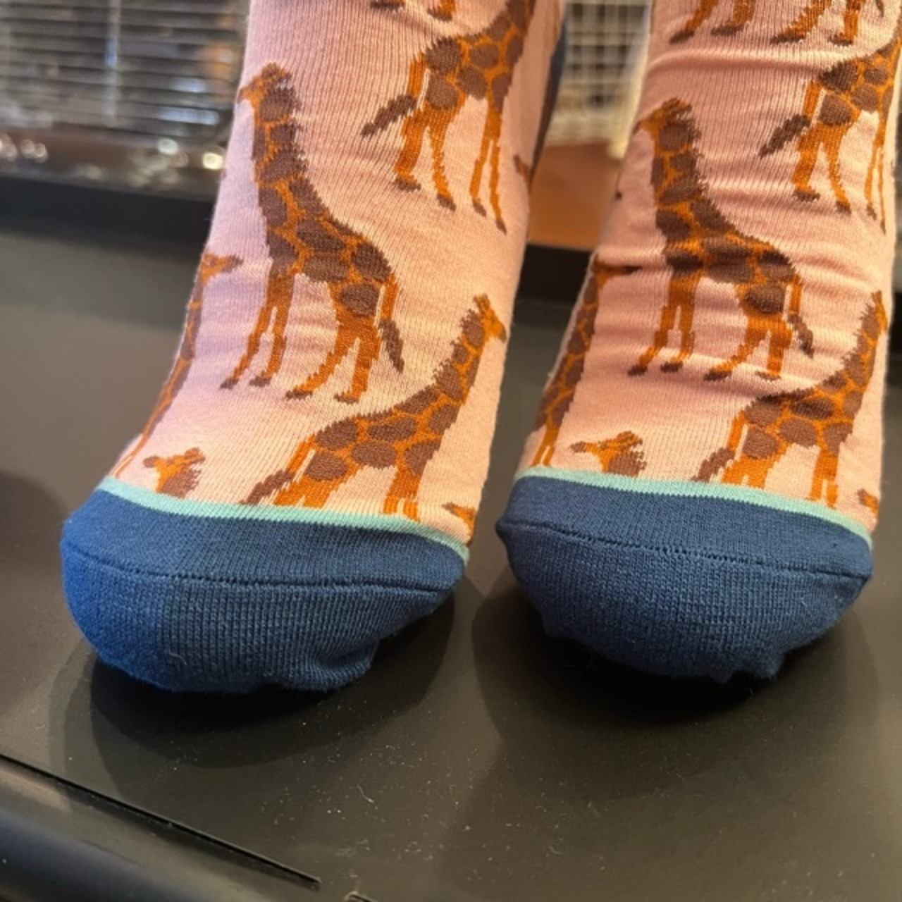 TOPANGA SOCKS Lady's　Pink Giraffe　レディースソックスピンクキリン　キリン　ソックス　靴下　ギフト　プレゼント