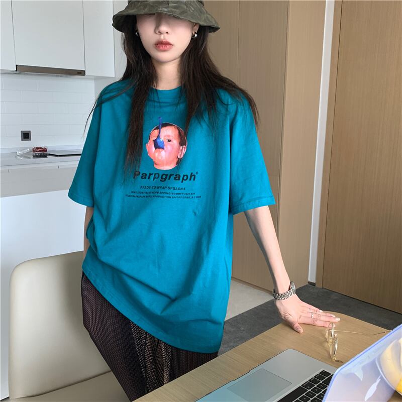 Tシャツ サマールーズプリントトップス 夏物 YY-ファッション68448609273
