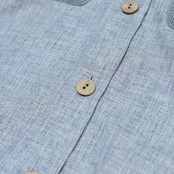 switching design sheer shirt