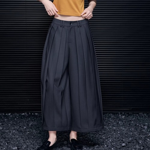 プリーツワイドレッグパンツ ・21226