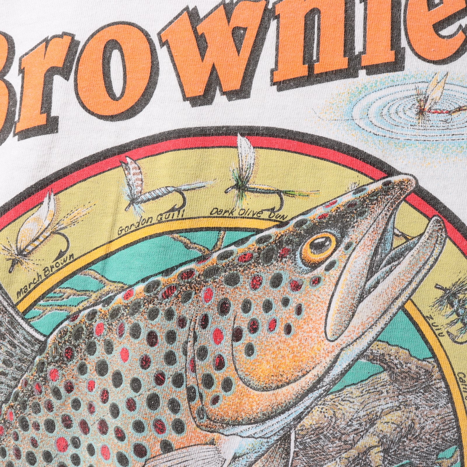 ！専用！フィッシング　シングルステッチ　USA ONEITA 美品 XL USA シングルステッチ ONEITA ブラウントラウト Tシャツ