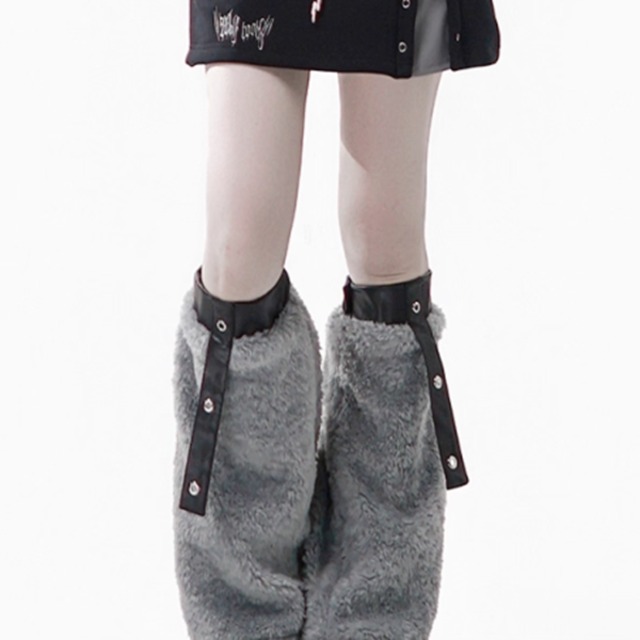 ベルトデザイン ボアレッグウォーマー（lli_6551）