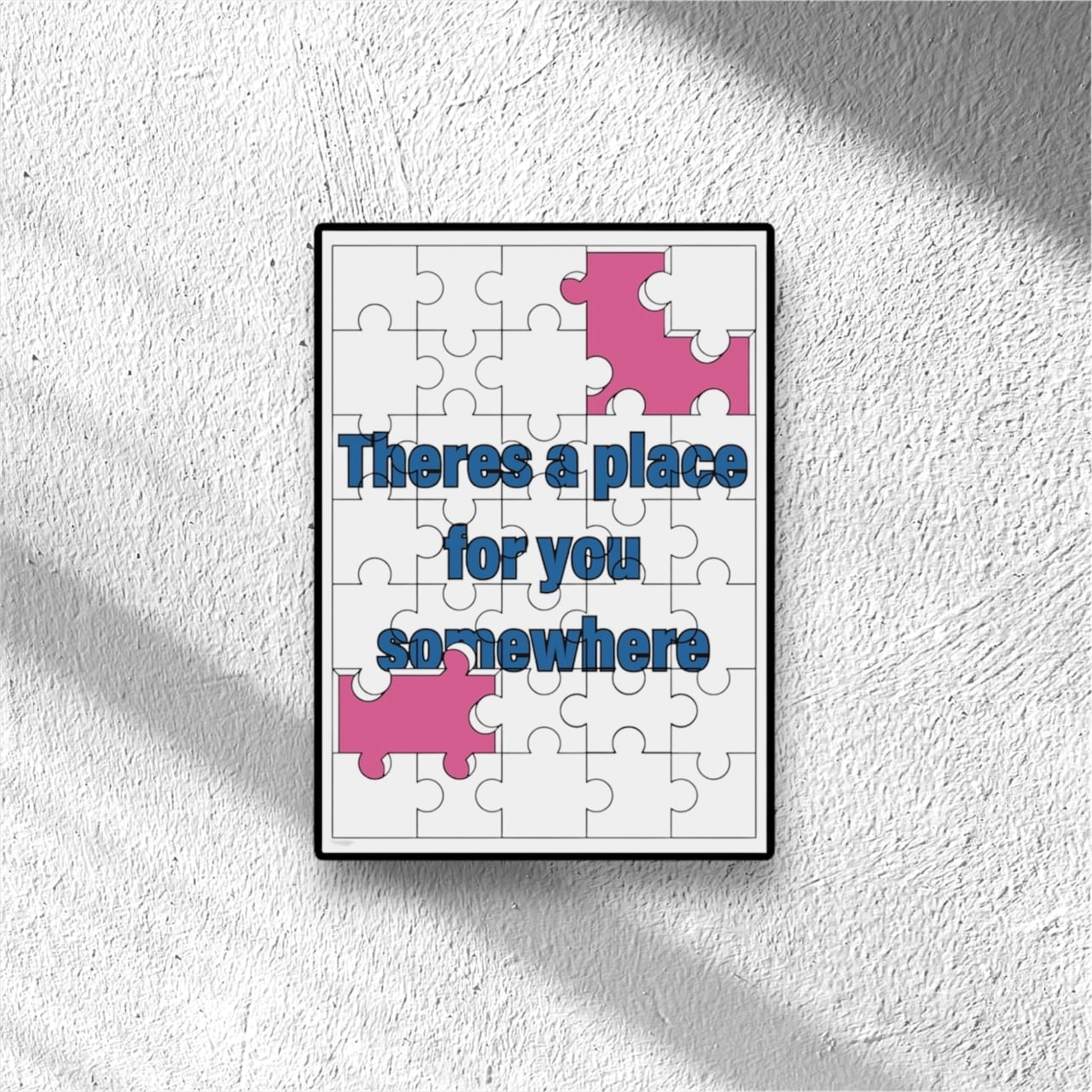 DHD(M)005【フレーム付きインテリアポスターA3　パズル】