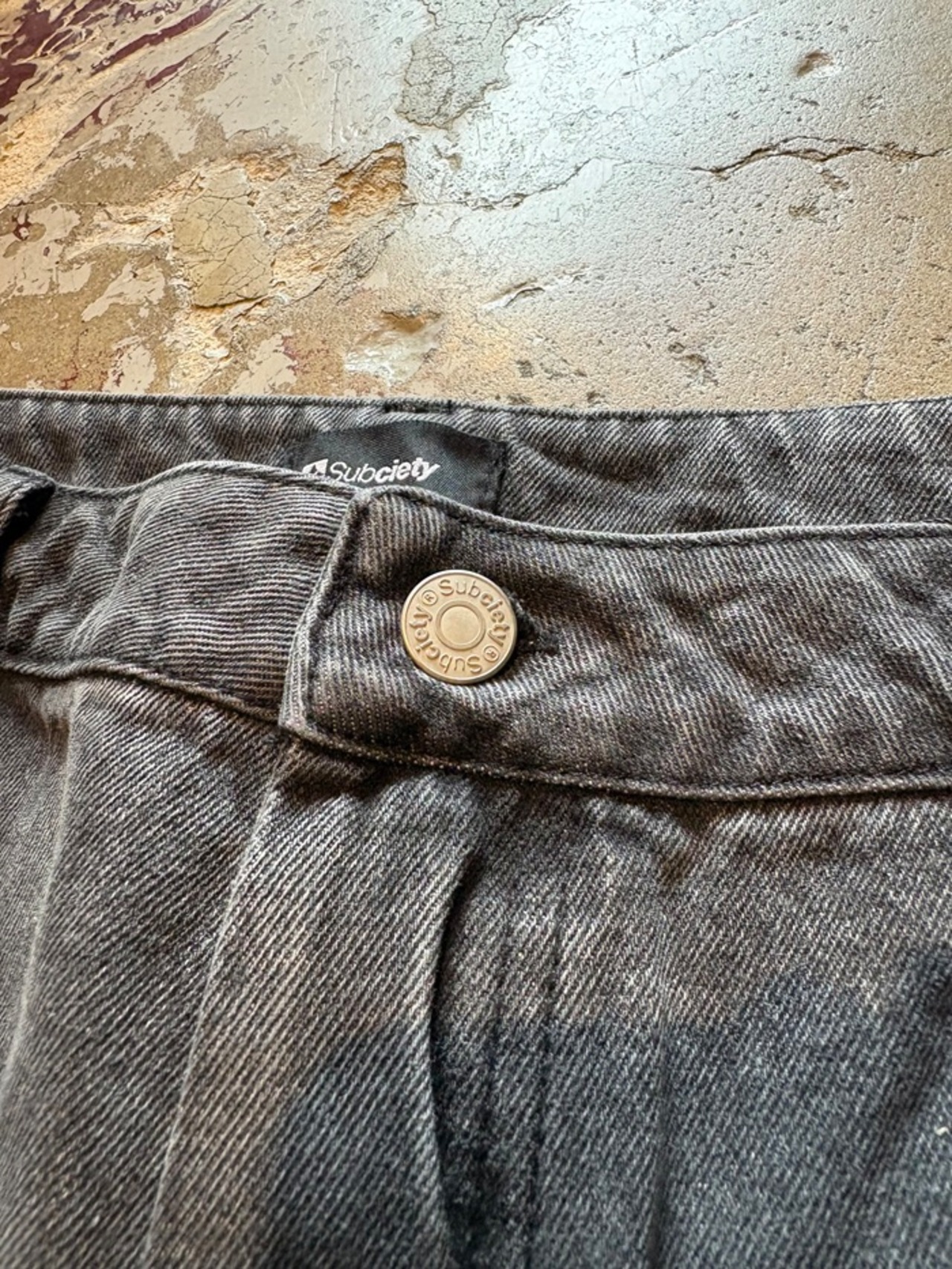 Subciety / Faded madonna denim pants / DENIM PANTS / DENIM / デニム / BLACK / 153-01217 - 3