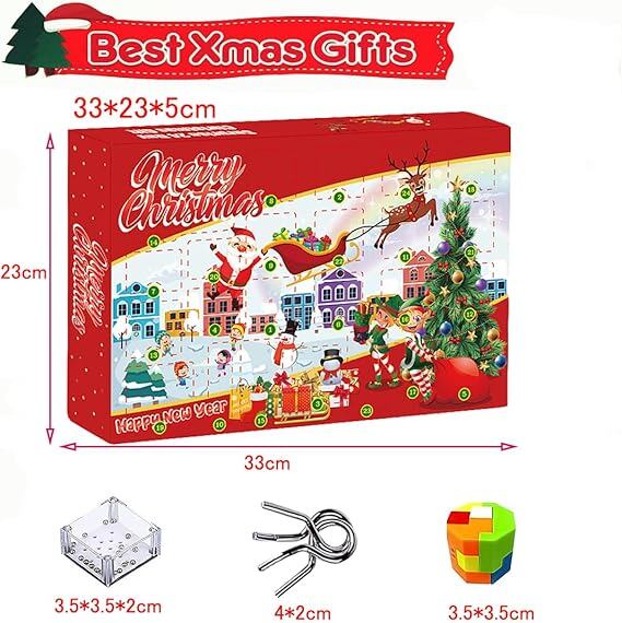 アドベントカレンダー 2024 知恵の輪 6歳以上 クリスマス おもちゃ