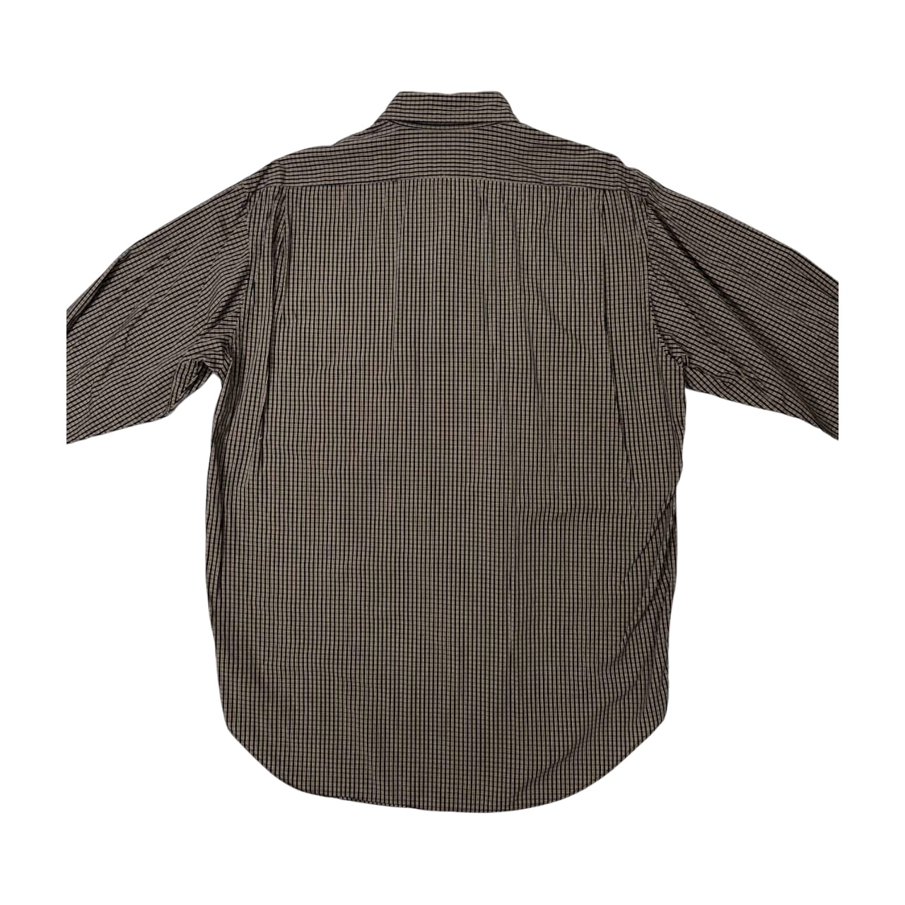 Henry Cotton's ヘンリーコットンズ チェック柄 長袖シャツ ドレスシャツ 41-16 /メンズ/日本製/レナウン/ネイビー×ベージュ系