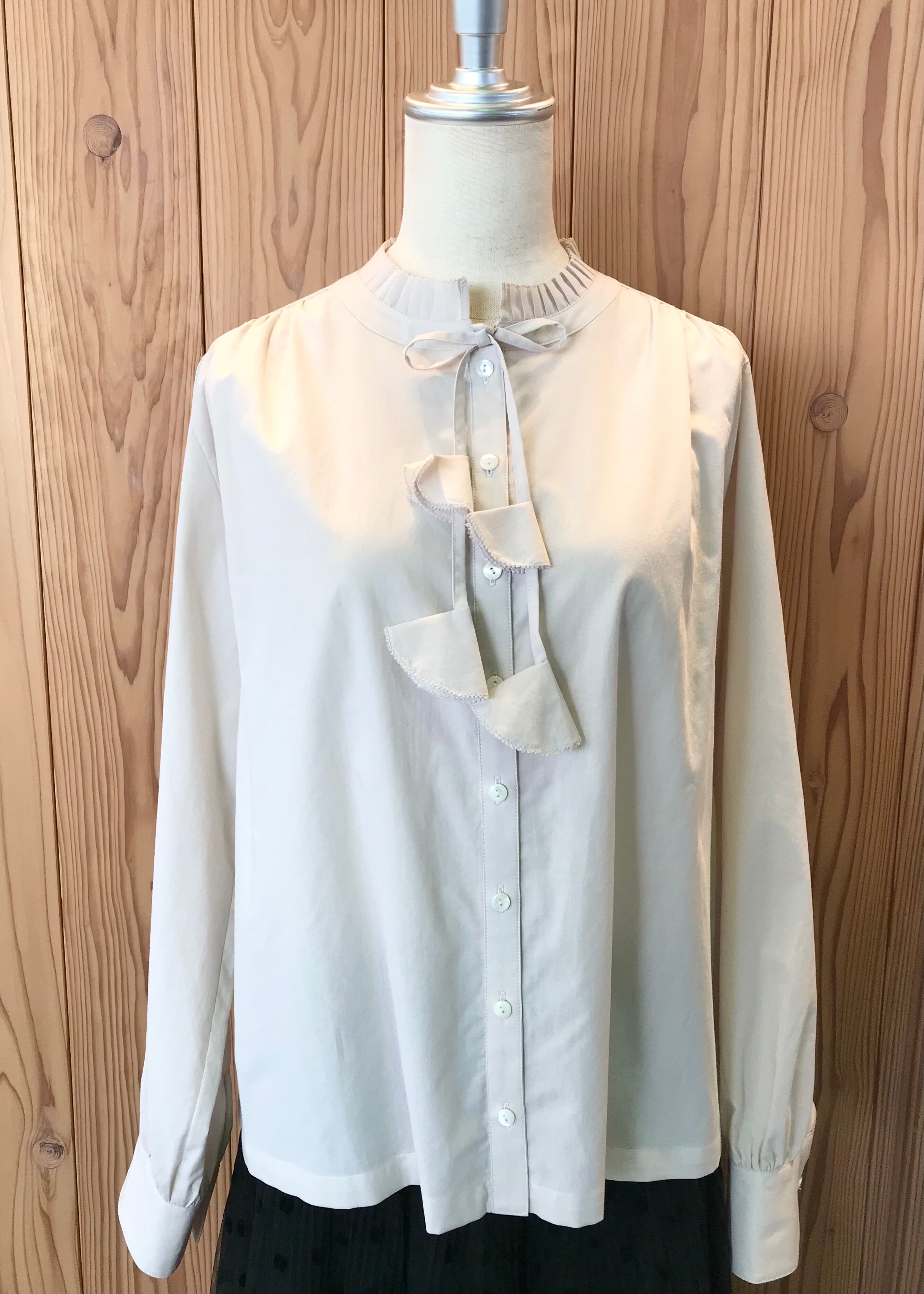 【Porter des boutons】タックカラーブラウス