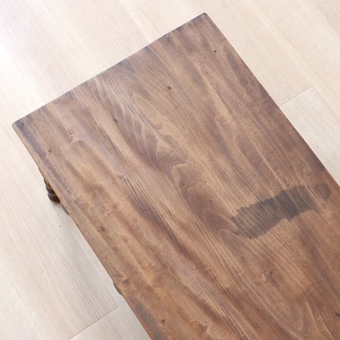 アンティーク ロクロ脚 引き出し3杯 無垢材 文机 古家具 トチ | RENOKA