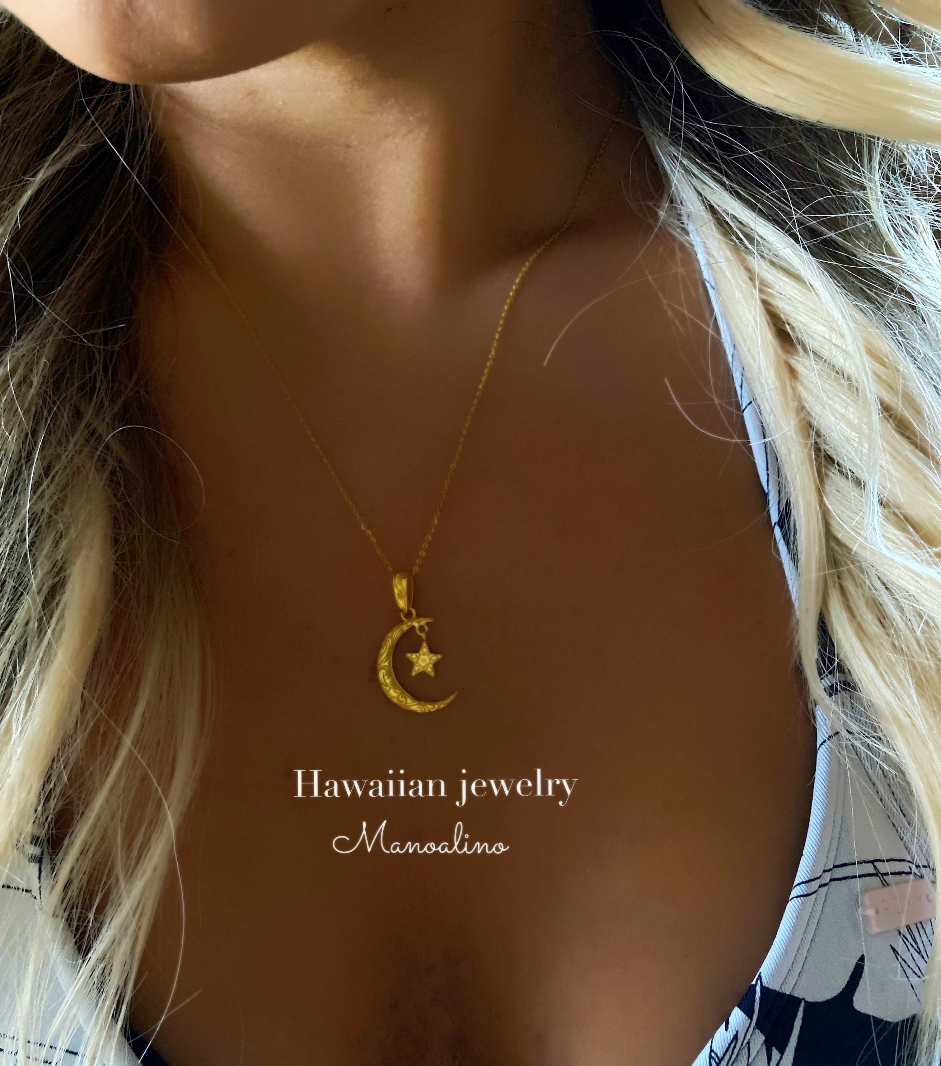 mahina moon star necklace Hawaiianjewelry (ハワイアン mahina moon star necklace Hawaiianjewelry (ハワイアン