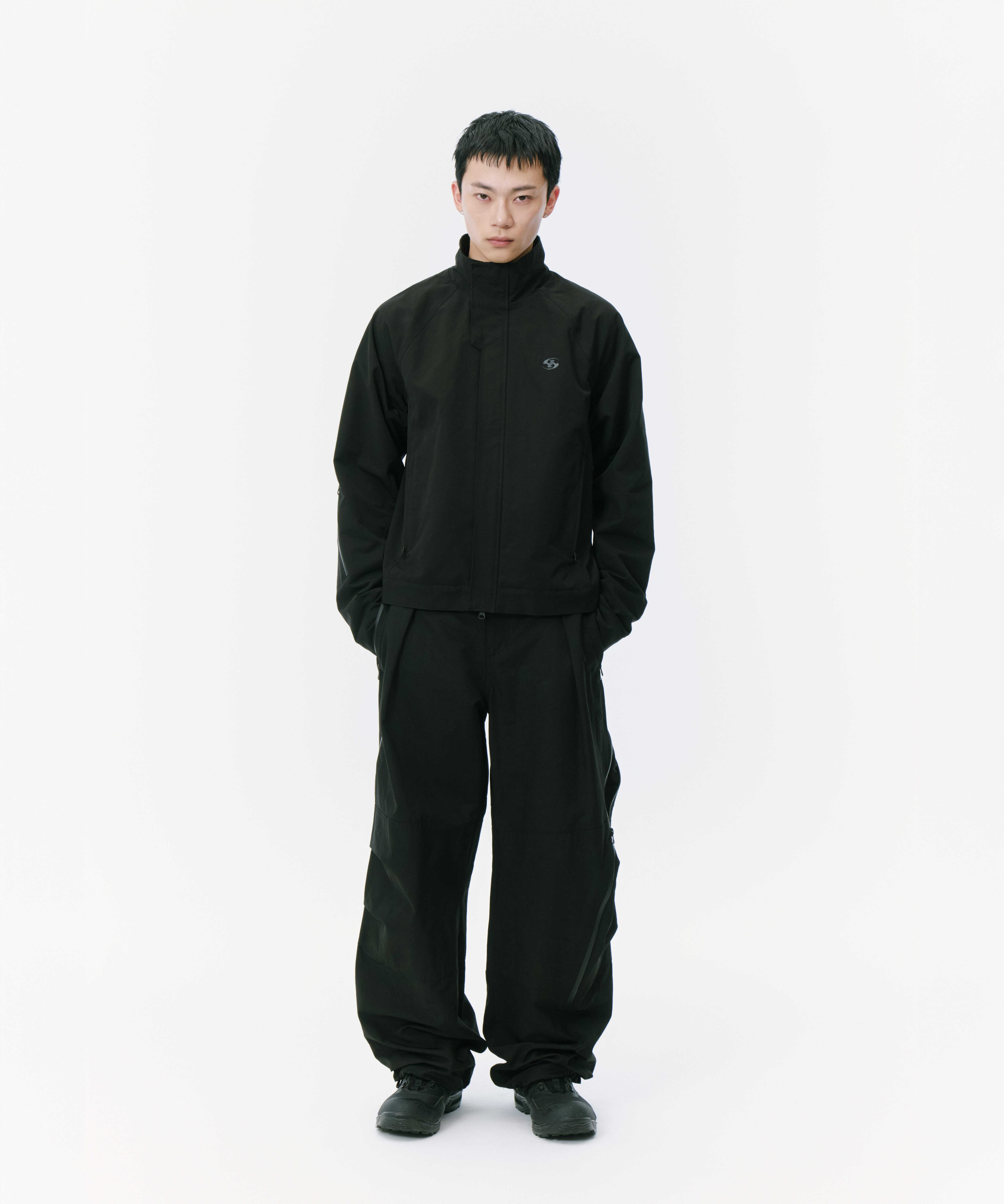 SAN SAN GEAR] AFFINE CURVE PANTS_a [BLACK] 正規品 韓国ブランド