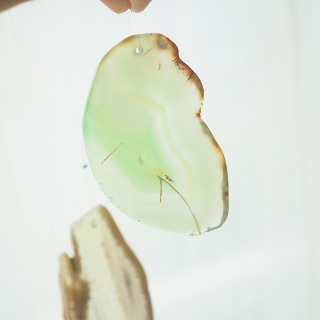 Healing Green 03 - アゲートヒーリングチャイム / Agate Sun Catcher Wind Chime 085