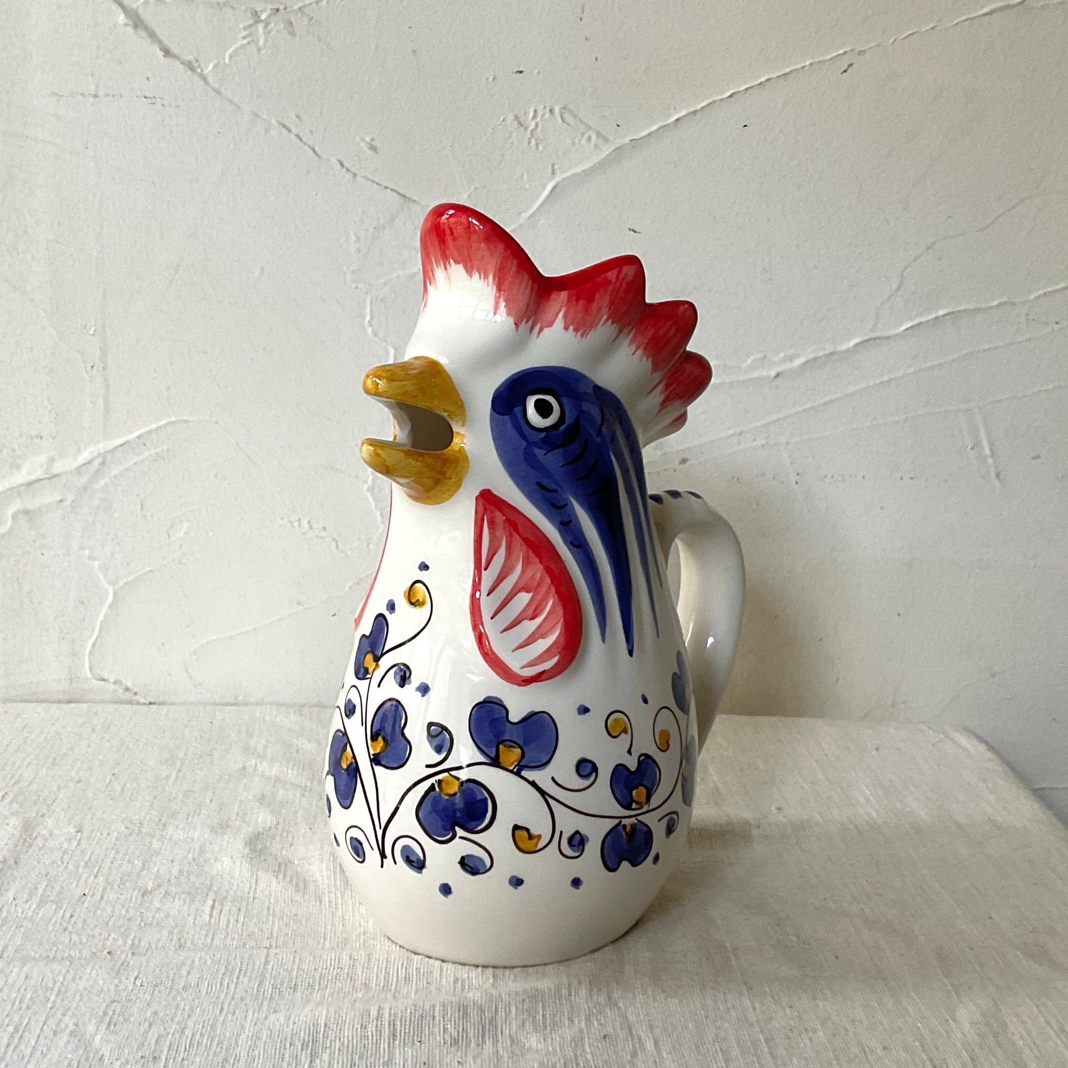 イタリア陶器】にわとりピッチャー（中） | 照明＆エシカルライフ