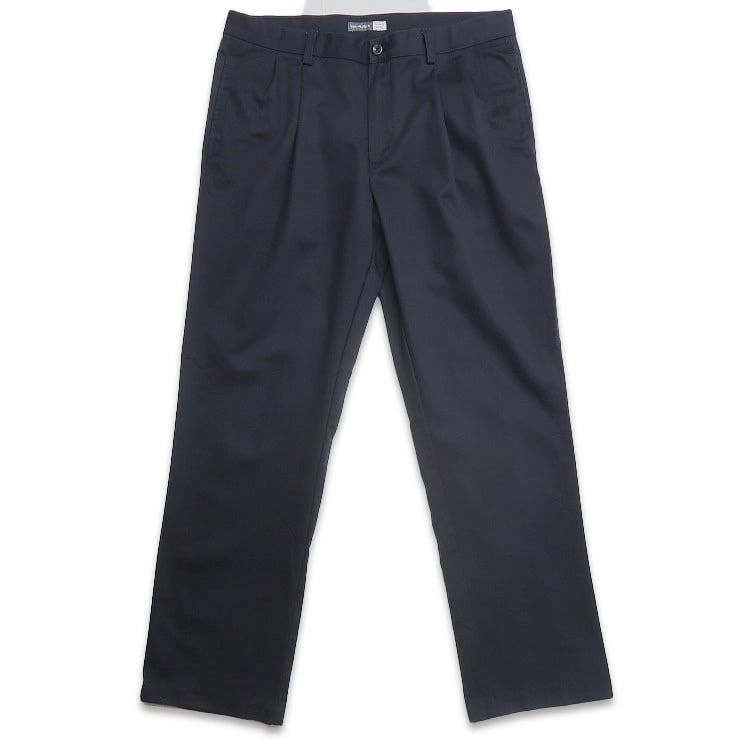 【90s USA製】DOCKERS 2タックチノ ブラック W36L30 古着 ドッカーズ DOCKERS ツータック スラックス グレー 表記：W33L30
