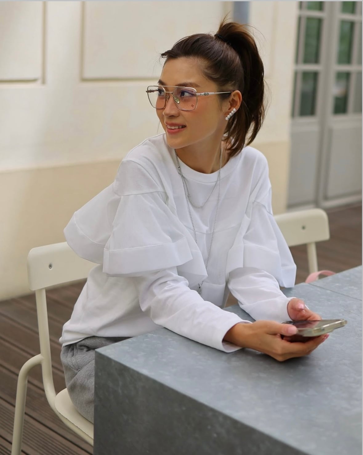 GPS-557 Tulle Long Tee | gypsohila